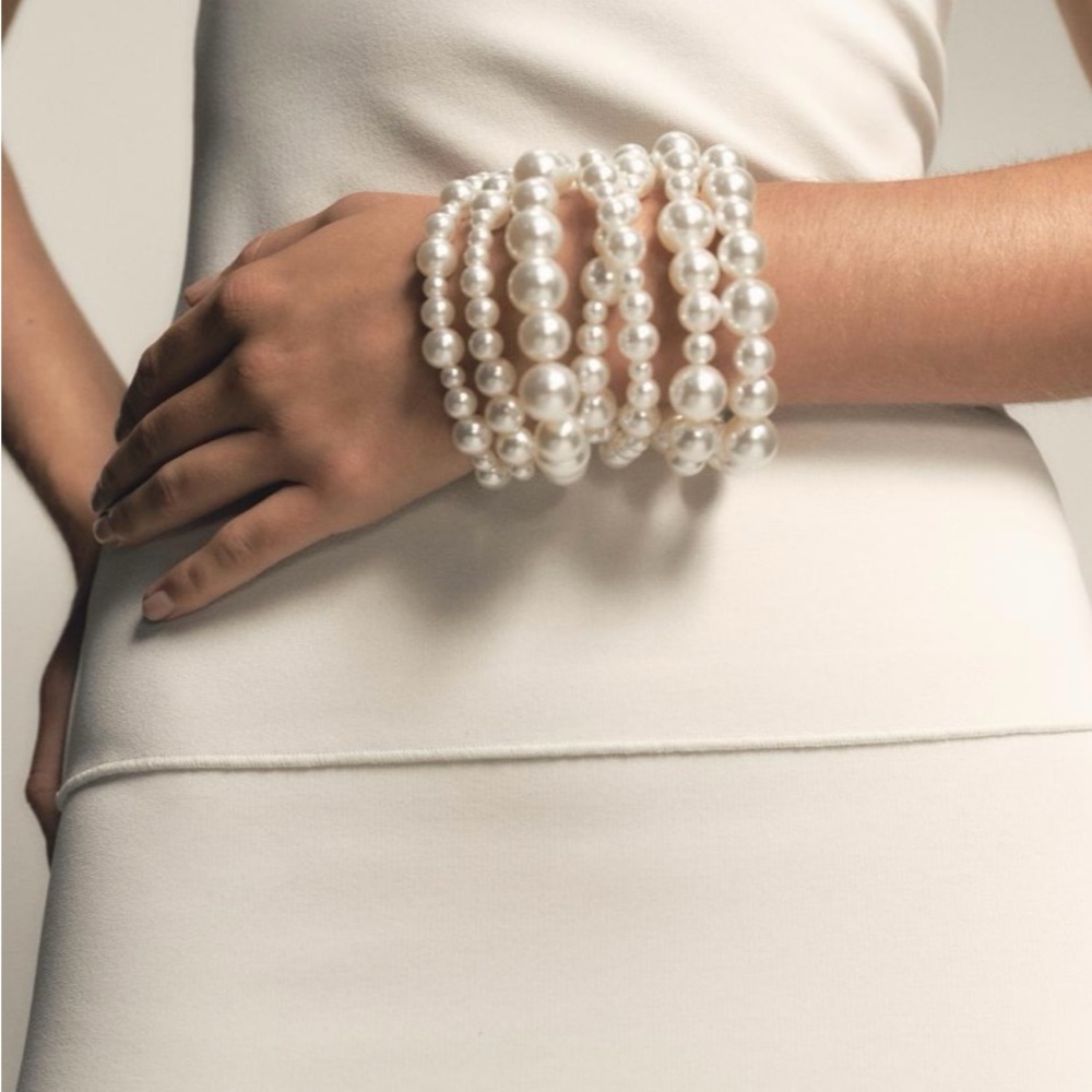 Zara faux pearl bracelets